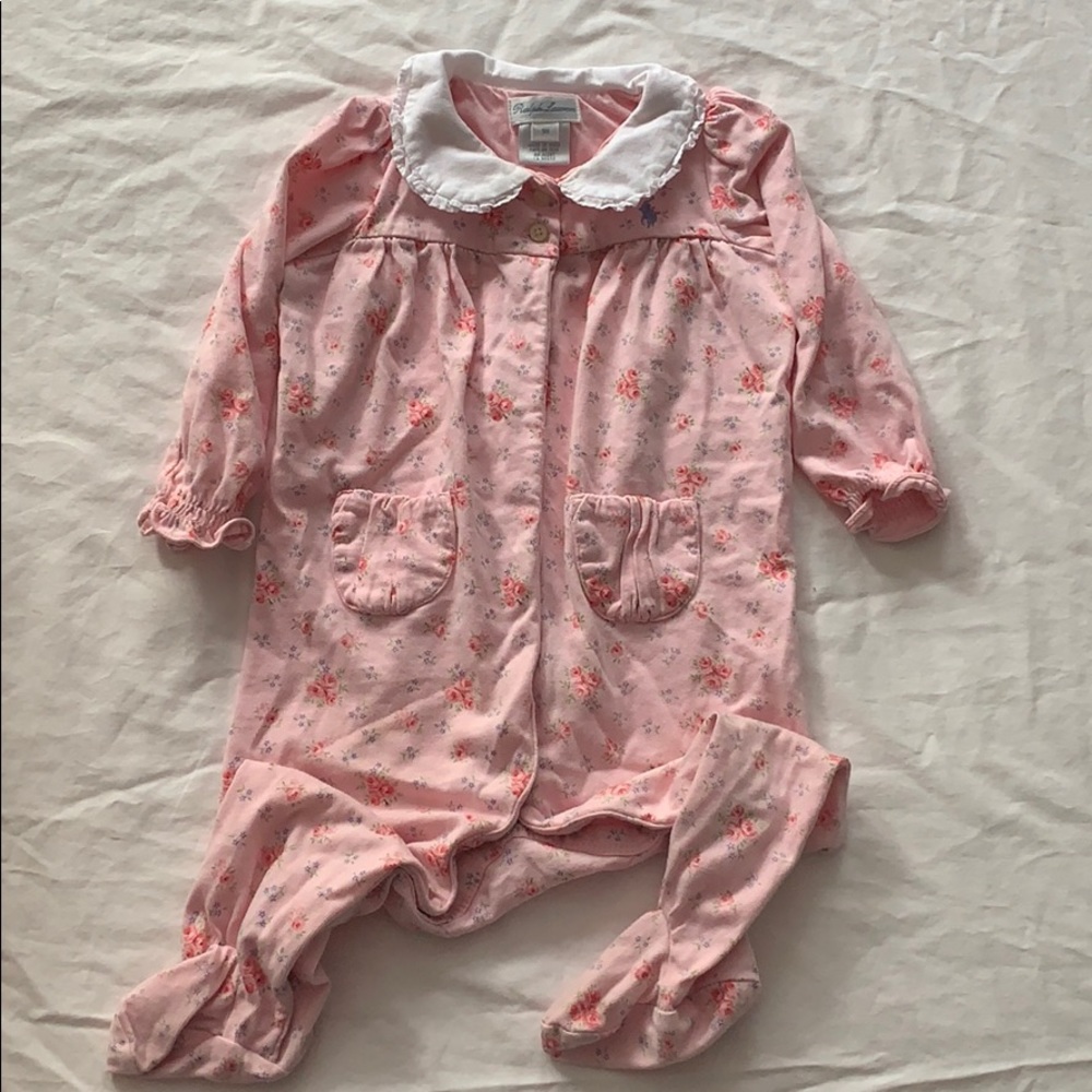 Ralph Lauren flowered footie pjs